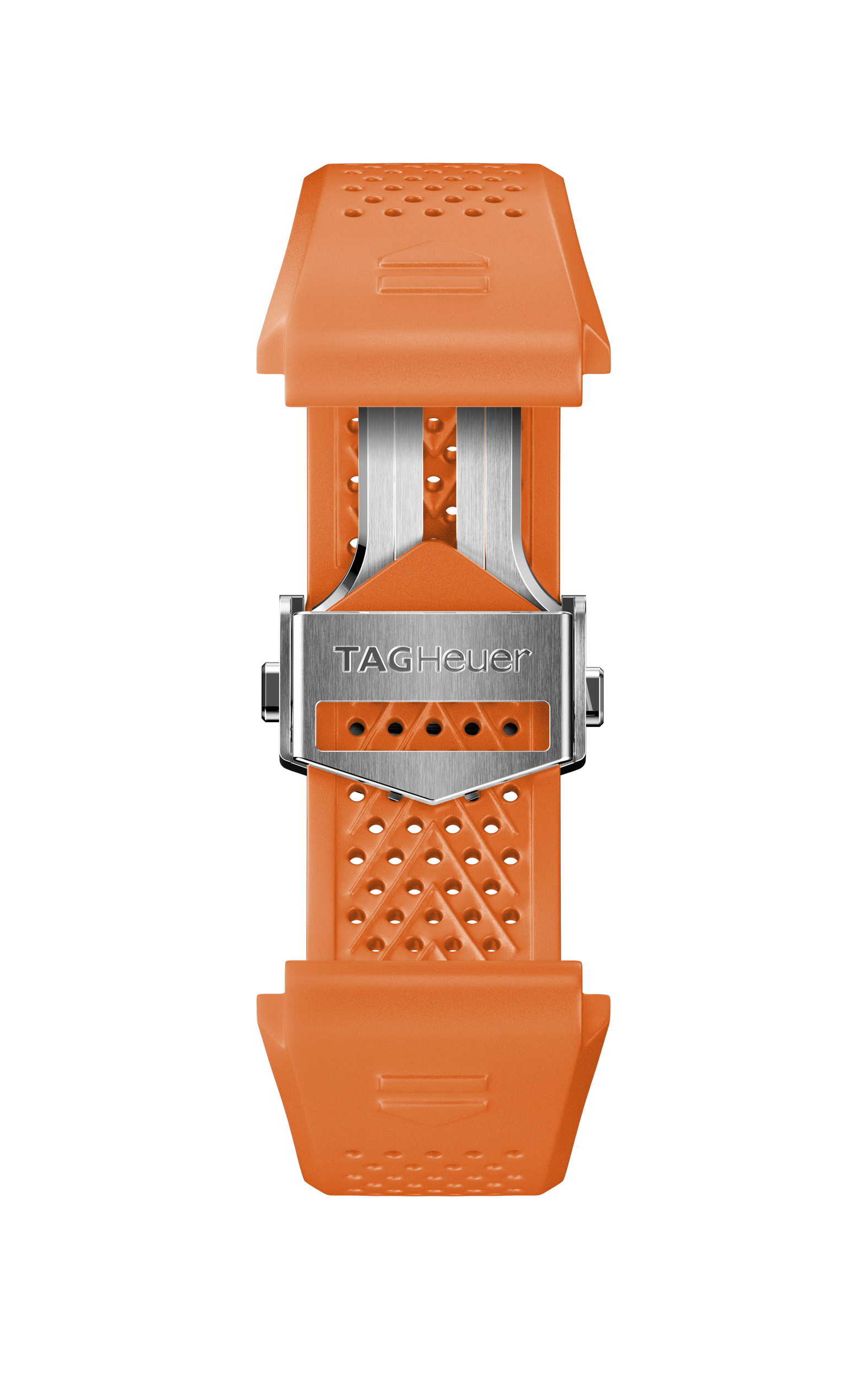 Orange Rubber Strap Calibre E4 45 mm