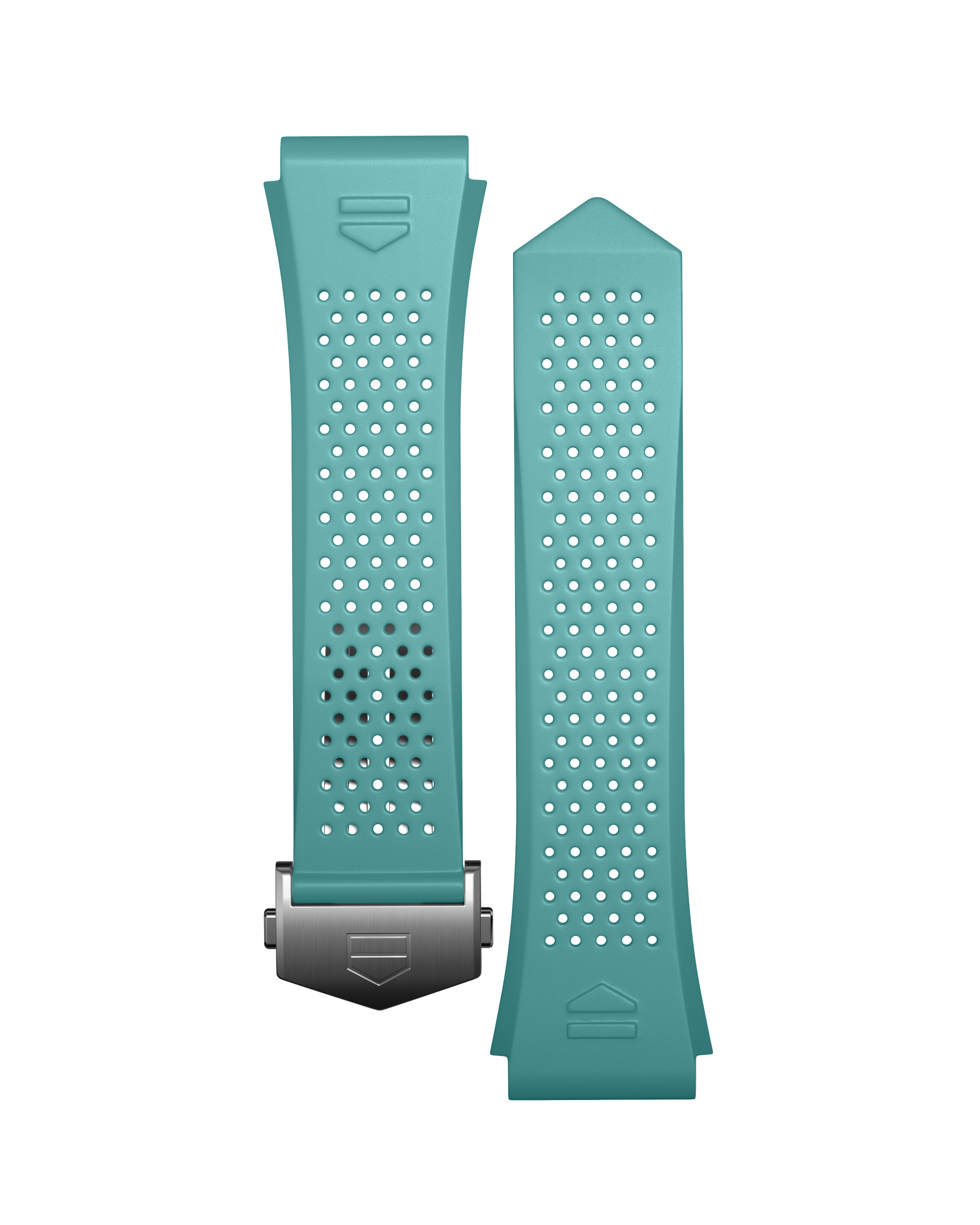 Light Blue Rubber Strap Calibre E4 45 mm