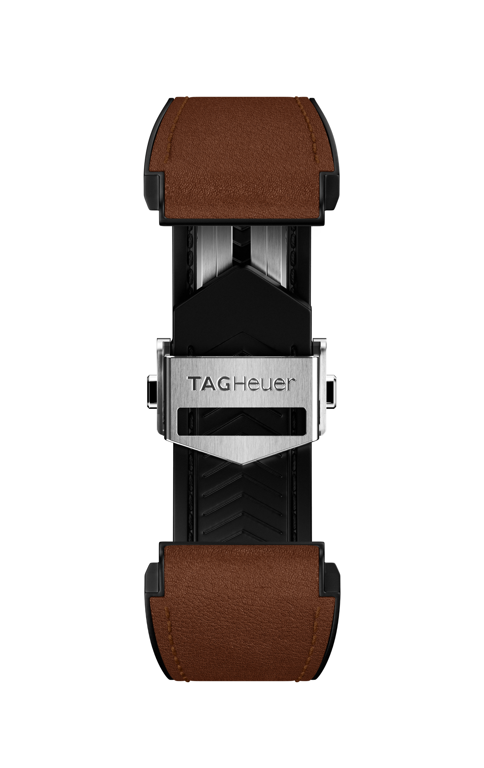 Brown Bi-Material Leather Strap Calibre E4 45 mm