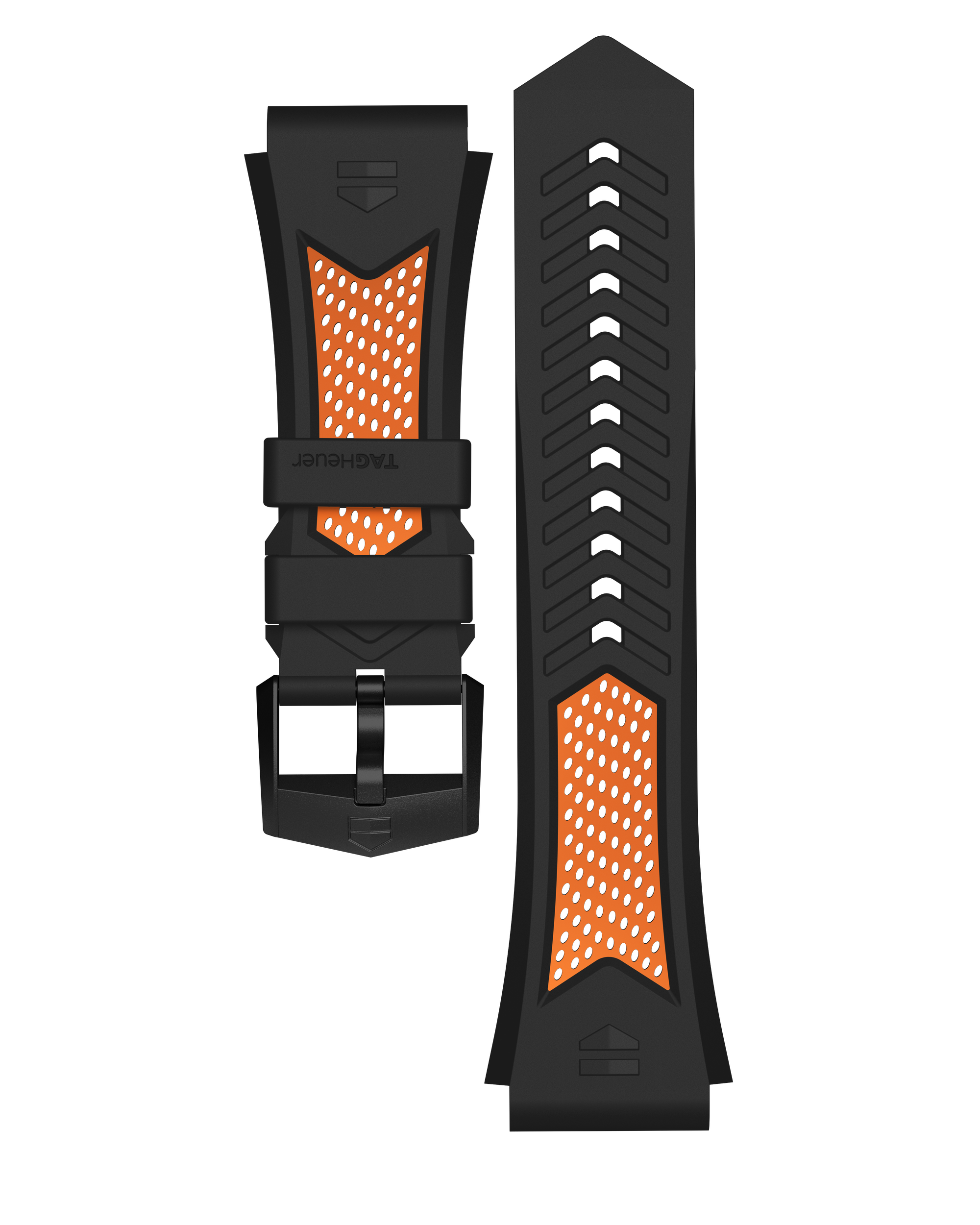 Orange And Black Sport Strap Calibre E4 45 mm