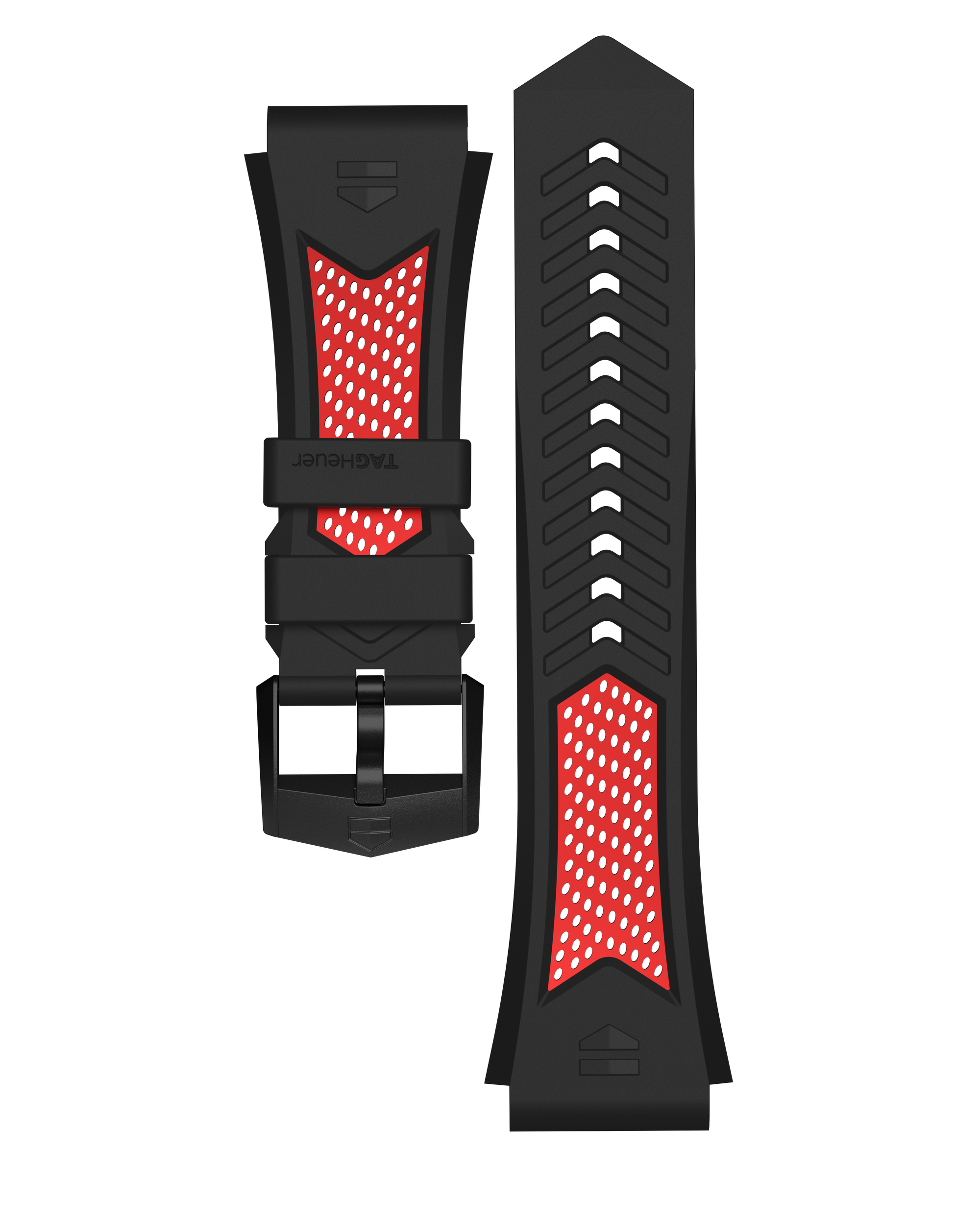 Red And Black Sport Strap Calibre E4 45 mm