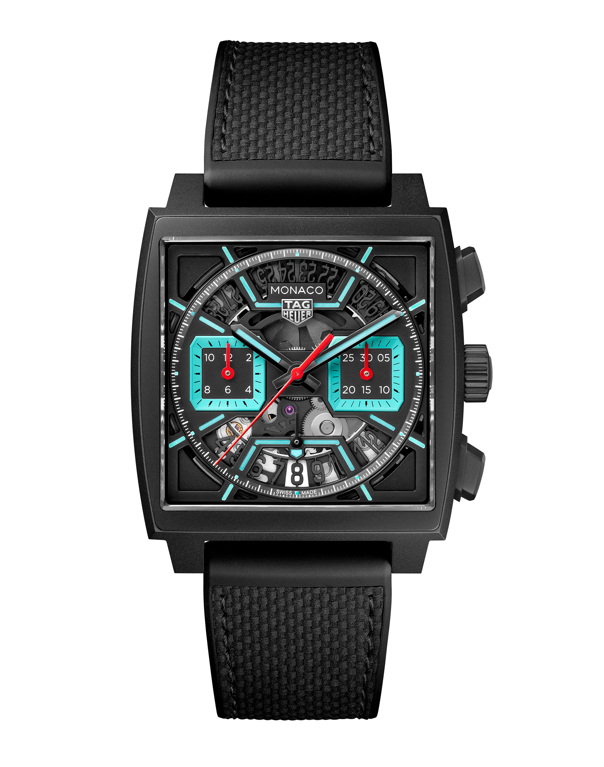 Heuer Monaco Tag Heuer Black Dial Watch TAG Heuer Monaco Dark Lord