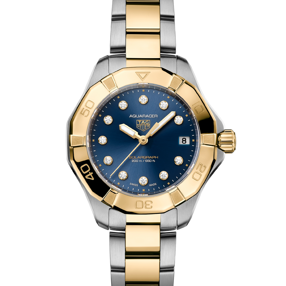 TAG Heuer Aquaracer Professional 200 Solargraph Watch - Diameter